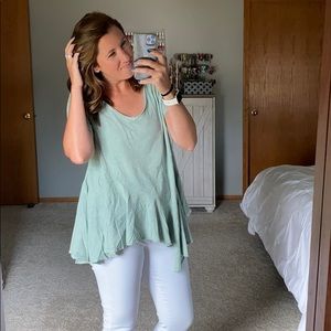 Anthropologie Eri + Ali Green Top